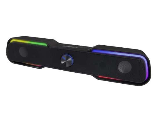 EGS101 Esperanza usb/kaiutin soundbar led sateenkaari apala