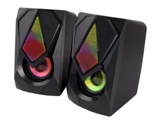 EGS102 Esperanza haut-parleurs 2.0 usb led rainbow boogie