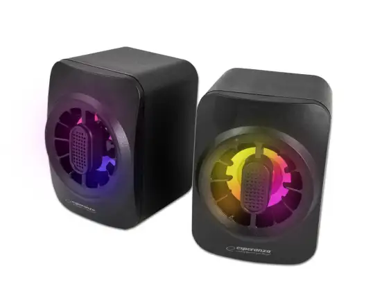 EGS104 Esperanza 2.0 USB Lautsprecher LED Regenbogen Sakara