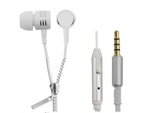EH161W Esperanza écouteurs intra-auriculaires avec microphone zip blanc