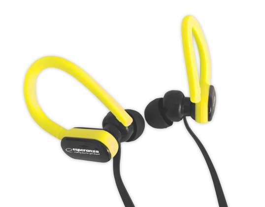 EH197KY Esperanza écouteurs intra-auriculaires avec microphone eh197 noir-jaune
