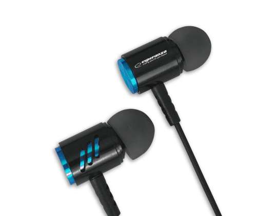 EH207KB Esperanza écouteurs intra-auriculaires avec microphone eh207 noir-bleu