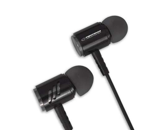 EH207KS Esperanza écouteurs intra-auriculaires métalliques avec micro eh207 noir-silver