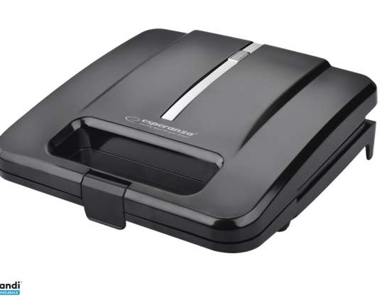 EKT010 Esperanza tostadora de sándwiches parmigiano 1000w negra
