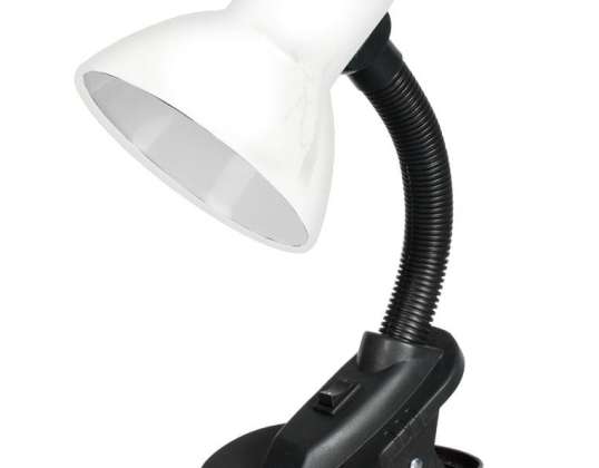 ELD106W Lampe de bureau Esperanza E27 Procyon blanche