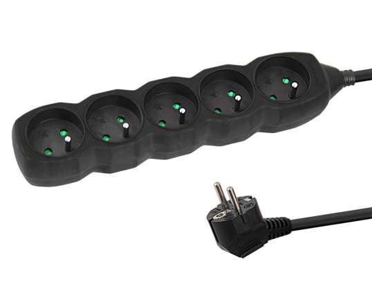 ELK208K Esperanza Steckdosenleiste 5 gn. 3m schwarz