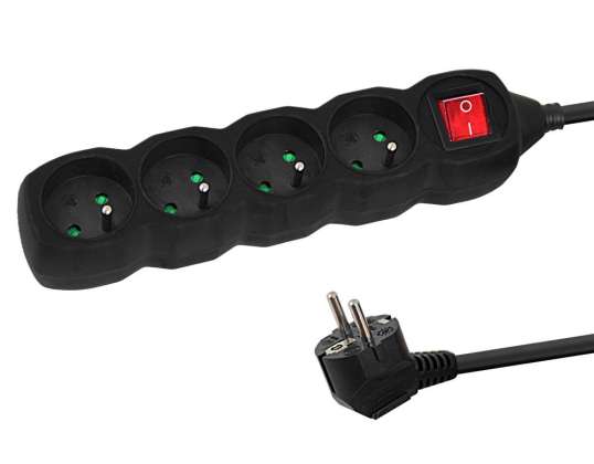 Regleta ELK213K Esperanza 4 gn. Wł. 3m negro
