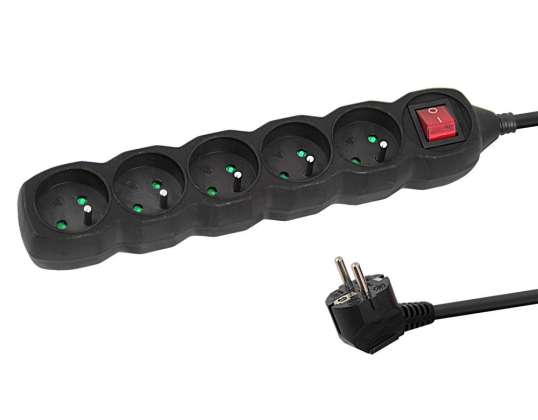 Regleta ELK215K Esperanza 5 gn. Wł. 3m negro