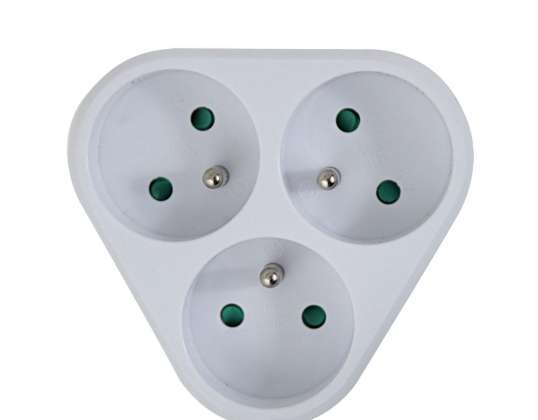 ELK303W Esperabza Elektro-Splitter 3 gn. weiß