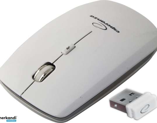 EM120W Kabellose 2.4GHz 4D optische USB-Maus Saturn weiß