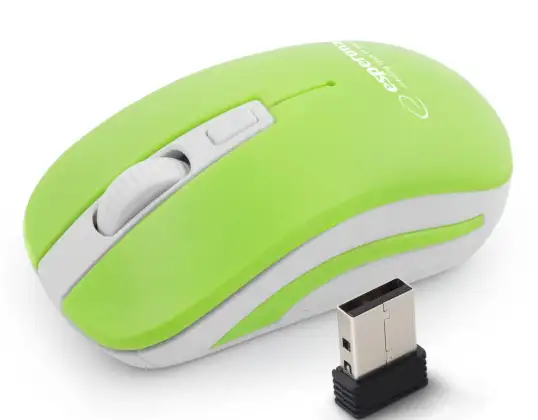 EM126WG Kabellose Maus 2.4GHz 4D optisch USB Uranus grün-weiß