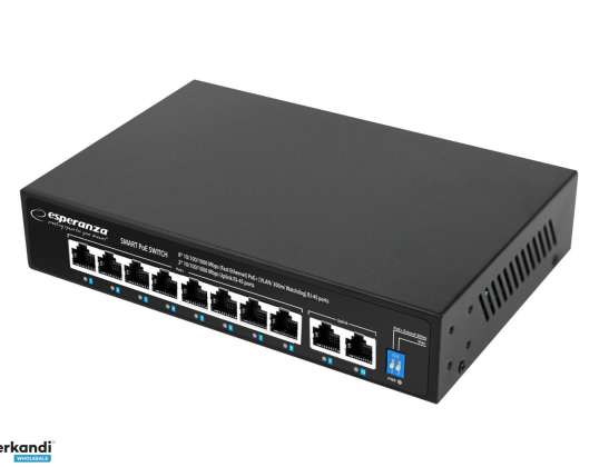 ENS108 Esperanza Switch 10-Port POE 10/100/1000 120W Matrix