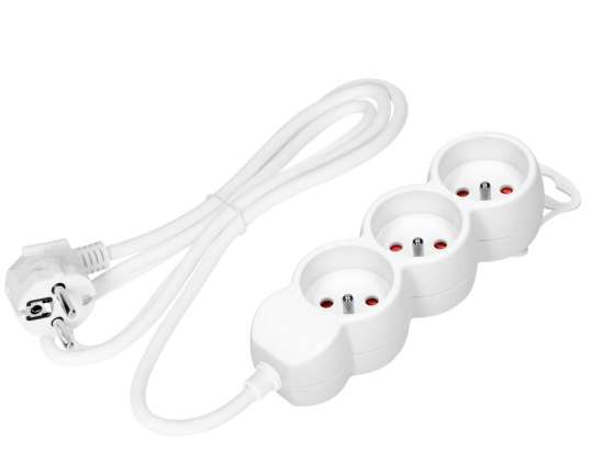 Verlängerung 3x2P Z.1.4m. 3x1mm?, weiß