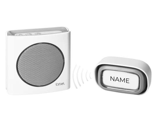 Kabelloser Batterietürklingel EXTEL diBi Flash, weiß