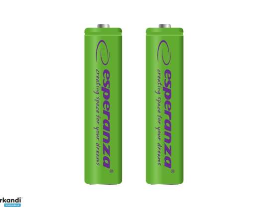 EZA101G Esperanza NiMH batterijen AAA 1000mAh 2 stuks groen