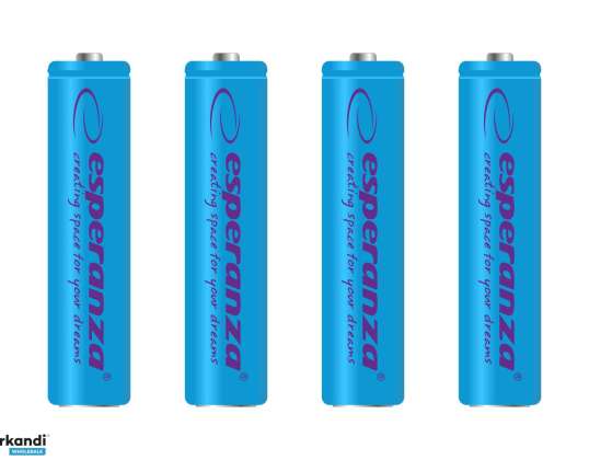 EZA102B Esperanza NiMH AAA akkumulátorok 1000mAh 4 db kék