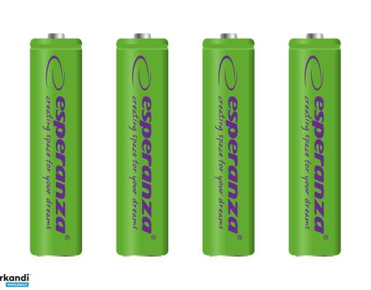 EZA102G Esperanza NiMH AAA 1000mAh 4 stk. grønne