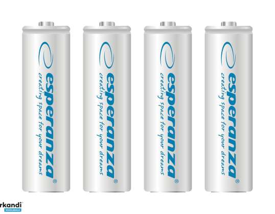 EZA104W Esperanza NiMH oplaadbare batterijen AA 2000mAh 4 stuks. wit