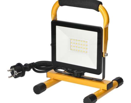 CAVO tragbarer LED-Strahler 30W. auf Stativ. 2400 lm. IP65. 4000K. mit Kabel 1.5m