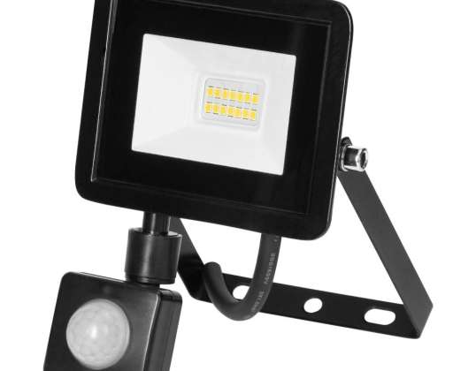 ALLED 10W PIR'li LED Projektör. 850lm. IP44. 4000K. Alu Cam