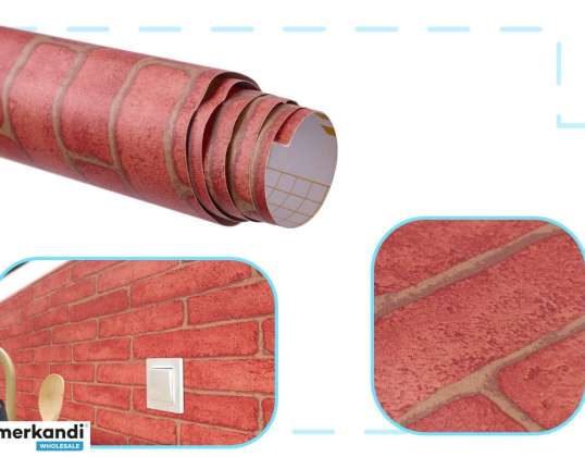 Rouleau de film, placage autocollant, papier peint brique, 1 22x50 m