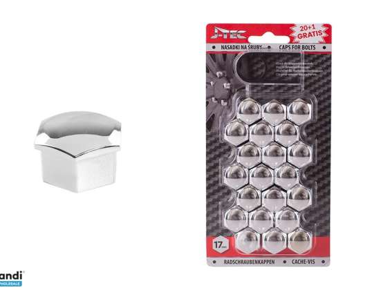 Screw Caps 17 mm Chrome