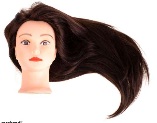 Friseur-Ausbildungskopf Naturhaar braun