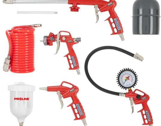 Set pneumatischer Pistolen mit Schlauch 5 Stk. proline. ce