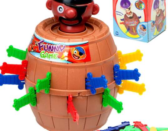 Arcade-Spiel Crazy Pirate in a Barrel Pick the Pirate 9 x 9 x 12 5 cm