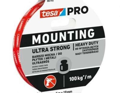 Double-sided mounting tape 1.5m: 19mm pro ultra strong