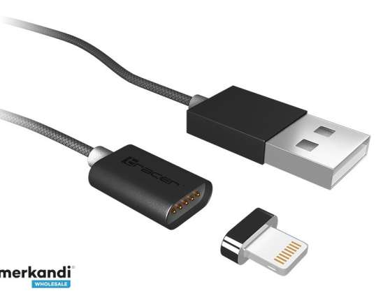 Magnetisches Kabel TRACER USB 2.0 iPhone AM lightning 1.0m schwarz
