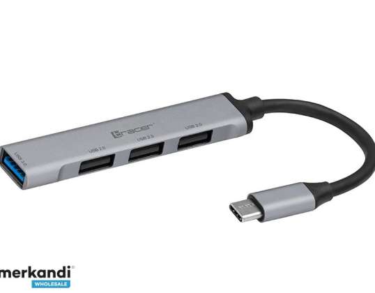 HUB TRACER USB 3.0 H40 4 porttia. USB C