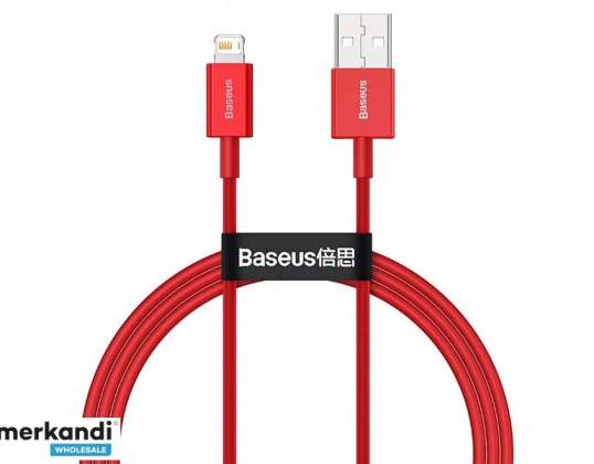 Cablu USB BASEUS Lightening Superior Series. 2.4A. CALYS A09 roșu de 1 m