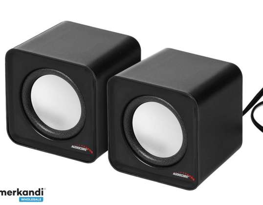 AC870 B 43398 Enceintes d'ordinateur 6W USB Argent & Noir