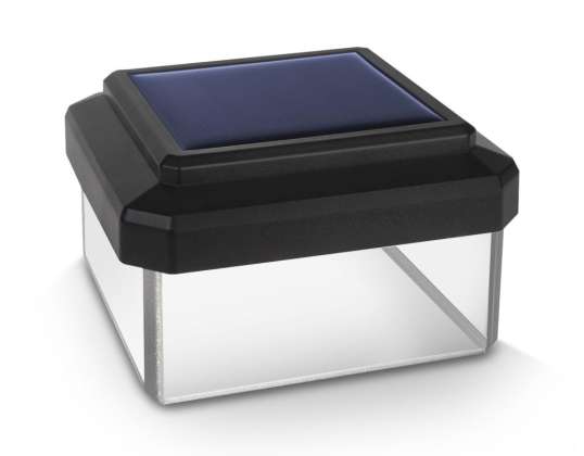Lampe solaire LED sur poteau GreenBlue 80x80mm chapeau en dôme GB127