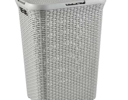 Wäschekorb Curver Natural Style 60L hellgrau