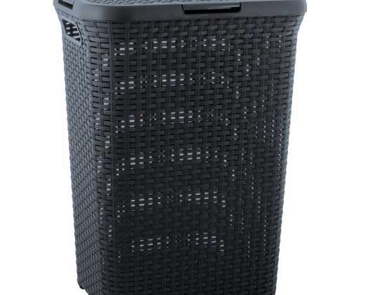 Curver Natural Style 60L Skittentøyskurv DarkSz