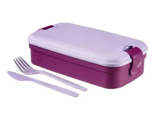 Conteneur avec couverts Curver Lunch&amp;Go violet