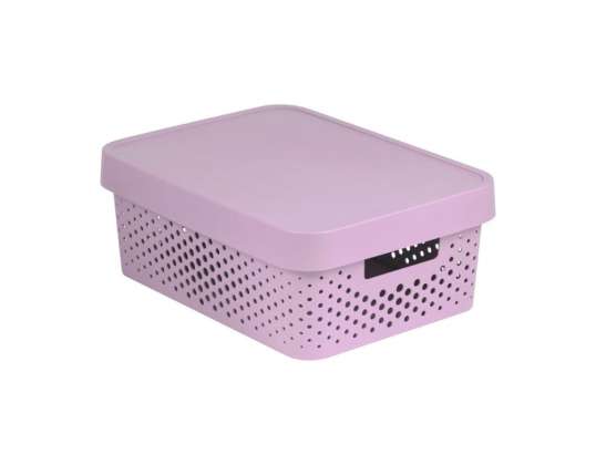 Récipient ajouré avec couvercle Infinity 11L rose