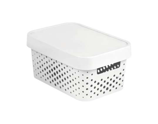 Conteneur ajouré avec couvercle Infinity 4 5L blanc