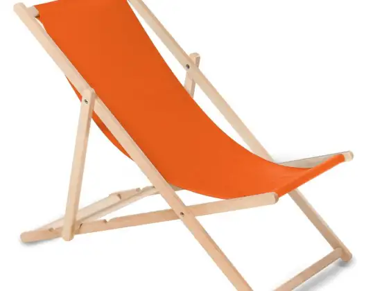 Chaise longue classique en hêtre GreenBlue GB183 orange