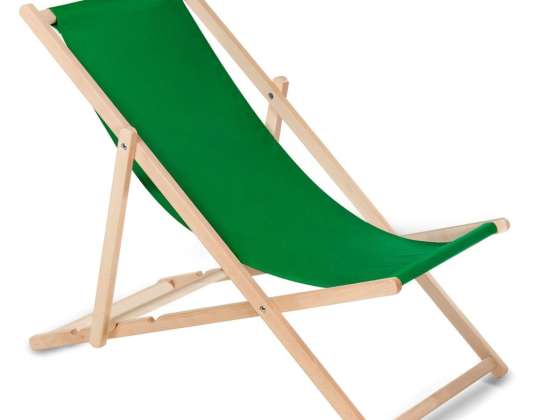Chaise longue classique en hêtre GreenBlue GB183 verte