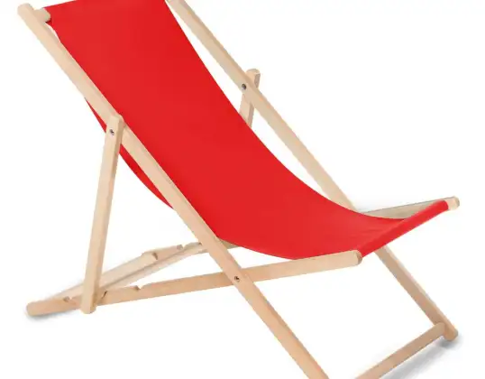Chaise longue classique en hêtre GreenBlue GB183 rouge