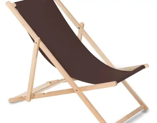 Classic Beech Lounger GreenBlue GB183 Cappuccino