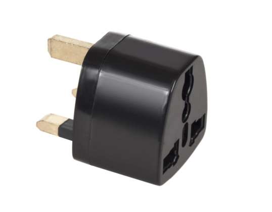 Adattatore da presa EU a spina UK Maclean nero MCE154