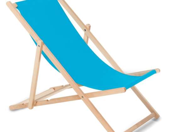 Bain de soleil classique en hêtre GreenBlue GB183 bleu