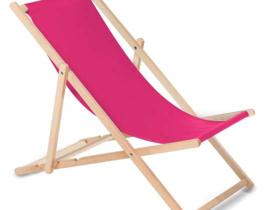 Chaise longue classique en hêtre GreenBlue GB183 rose