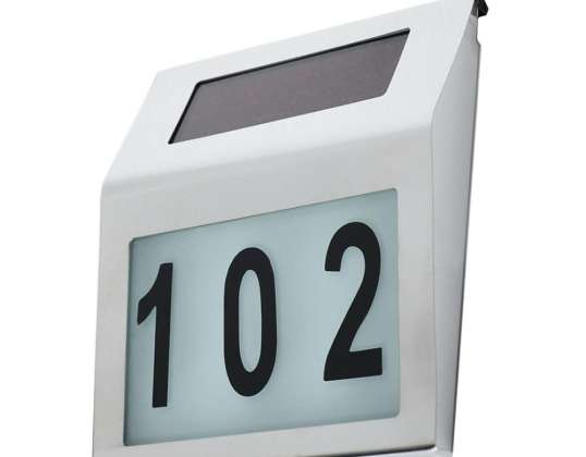 Solar LED Lamp Maclean with House Number MCE172