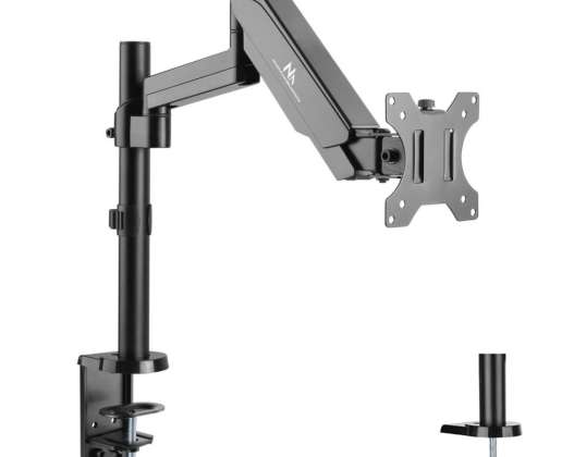 Support de moniteur Maclean. bras double. avec ressort à gaz. 17&quot; 32&quot;. 8 kg. MC 775