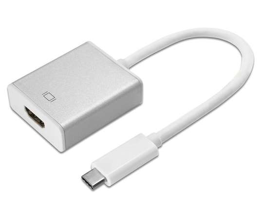 Adaptér USB Typ C Maclean HDMI 1080p 4k 30Hz HDCP 2.2 Kovové puzdro MCTV 841